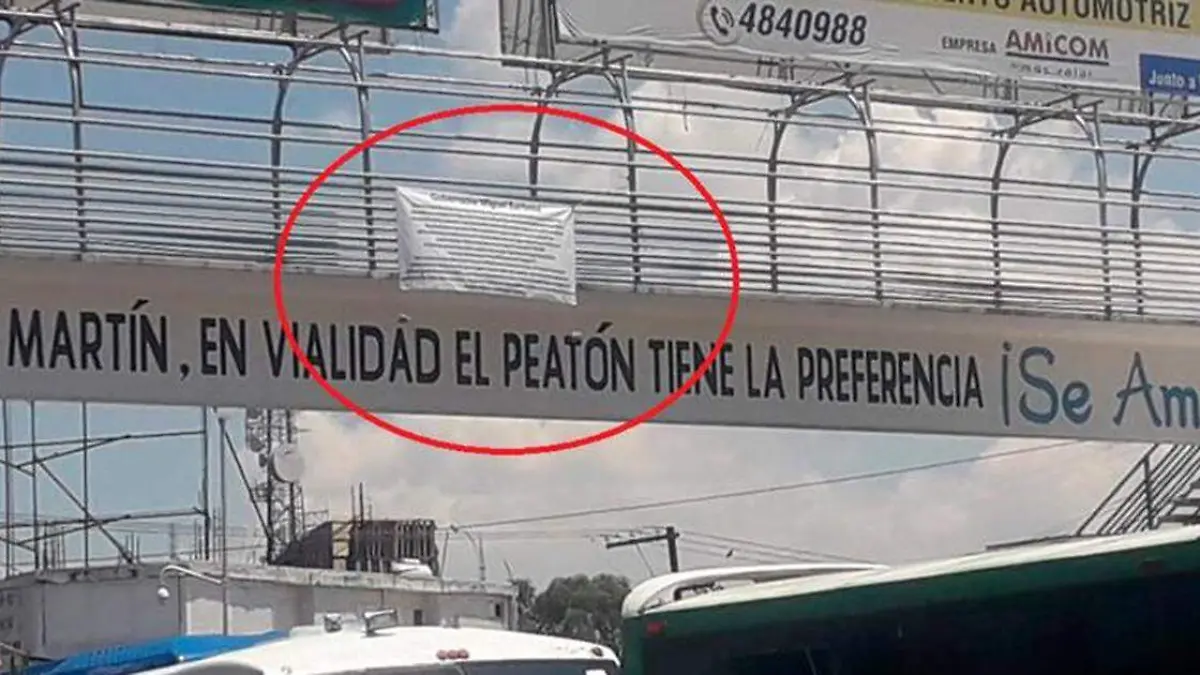 En los últimos cinco años, la Fiscalía de Puebla (FGE) registró 58 mantas con mensajes de amenaza